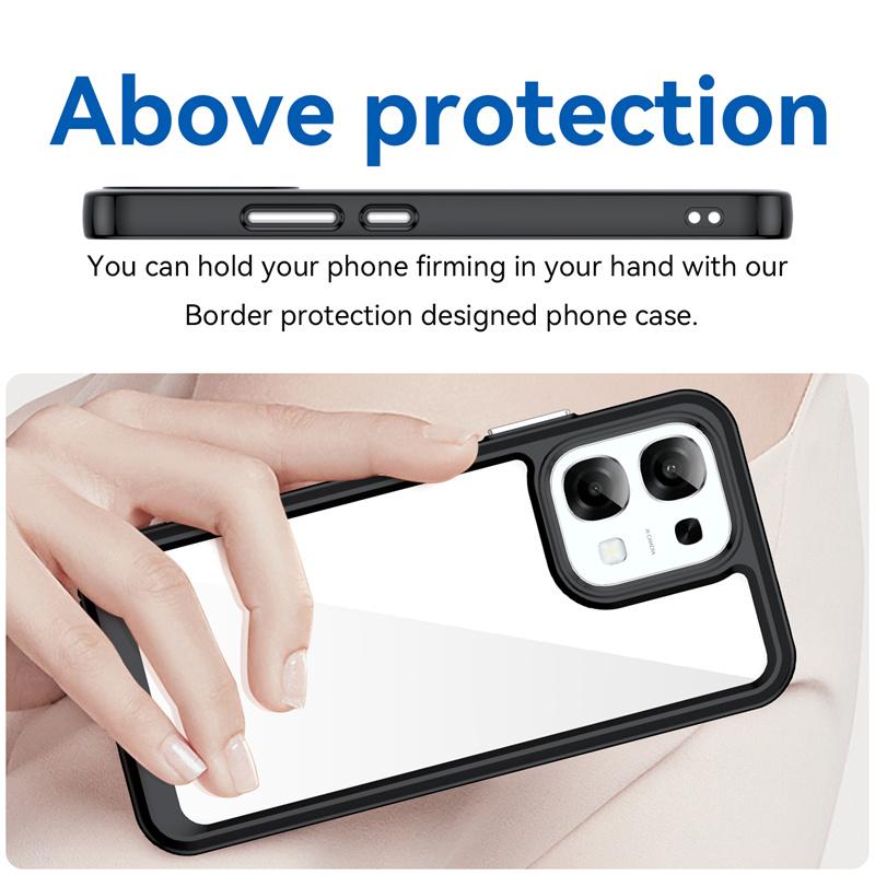 Transparent Colorful TPU Phone Case for OPPO A6 Pro A6x A6s 5G Protective Cover Frame Fundas Coque Capa