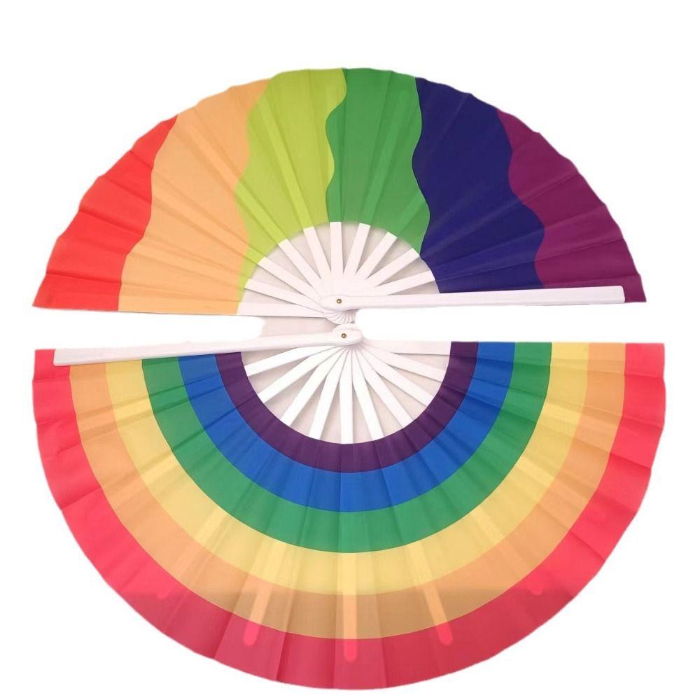 Cooling Folding Dance Fan Gradient Colorful Chinese Kung Fu Fan  Funny Performances