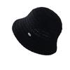 Francuski mały zapach elegancki dzianinowy kapelusz typu bucket hat damski retro wszechstronny kapelusz typu basin duży obwód głowy wyszczupla twarz mały kapelusz bucket hat trend