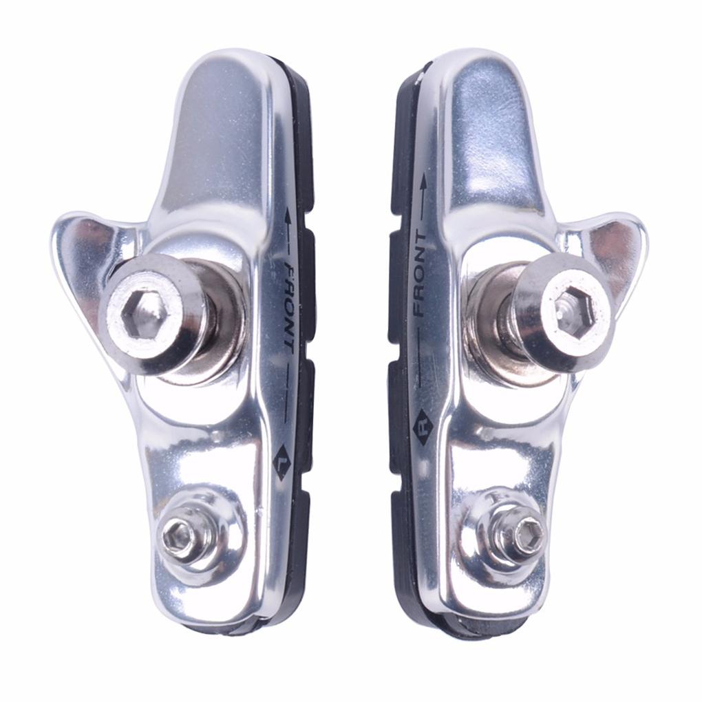 1 Pair Anti-skidding Lightweight Professional Brake Pads C Caliper Waterproof Block Bicycle Accessories Replacements серебряный
