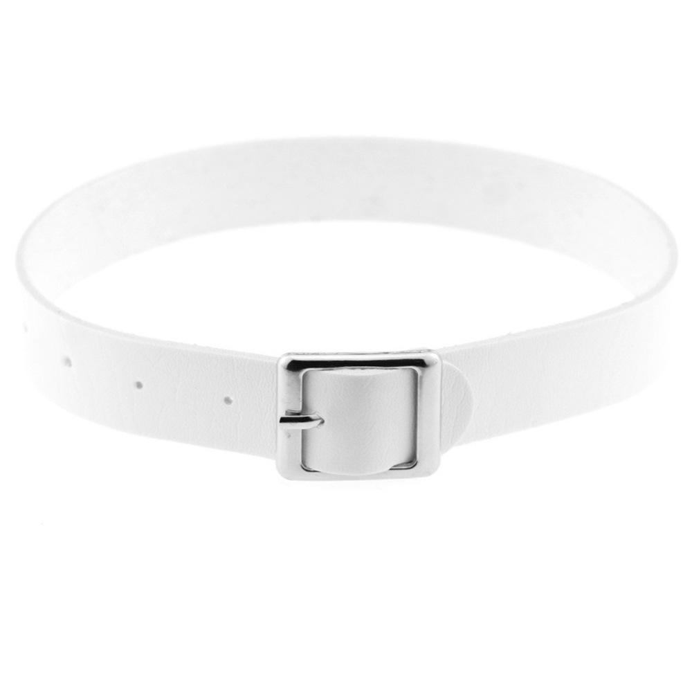 

Милый Панк Рок Ретро Харадзюку Кожаный Чокер и Ожерелье на Ключицу Браслет Набор для Женщин белый