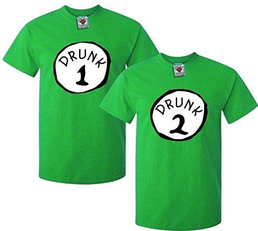 

Men s Drunk One, Drunk Two T-Shirts (Two Pack) - FUNNY IRELAND DRINK GIFT JOKE 4XL