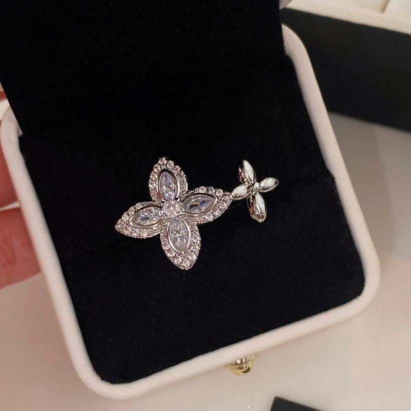 Lucky Clover Open Ring - Women's Luxury High-end Adjustable Personalized Ring - Four-leaf Clover Ring