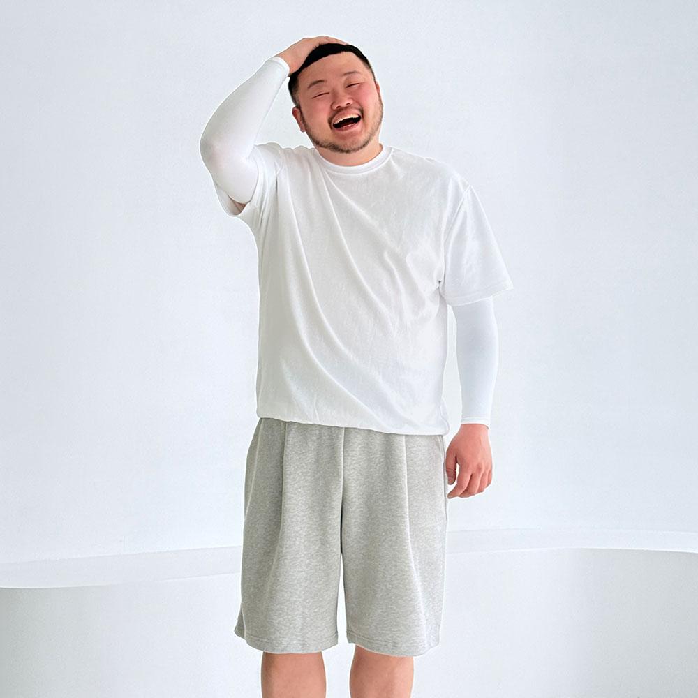 Bimono [Big Size 28-50] Tight-Fitting Sturdy Solid Bermuda Pants (Type B)