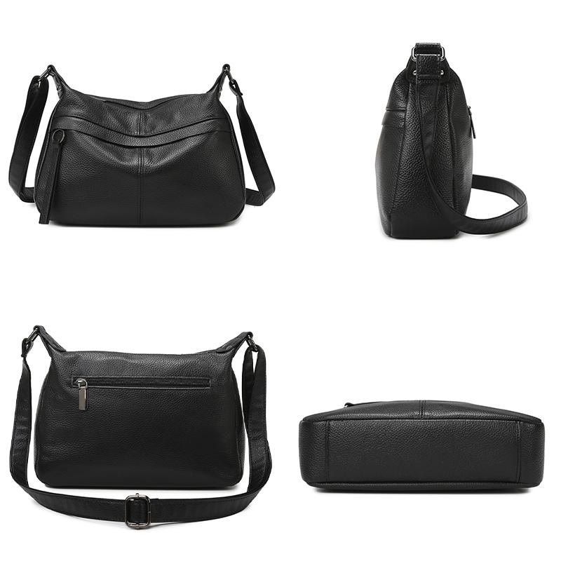Luxury Designer Soft Genuine Leather Shoulder Crossbody Bag For Women 2025 Cow Leather Handbag High Quality Female Messenger Bag