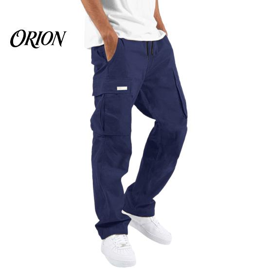 Weiche Hautfreundliche Lounge-Hose Herren Cargohose, Lockere Passform Jogginghose mit Verstellbarem Kordelzug Stylischer Hip-Hop-inspirierter Bündchen, Mehrere Taschen,