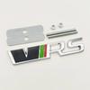 3d Metal RS Logo VRS Car Front Grill Emblem Rear Trunk Badge for Skoda VRS Octavia 1 2 3 Rapid Kodiaq Karoq Fabia Kamiq Superb EH4