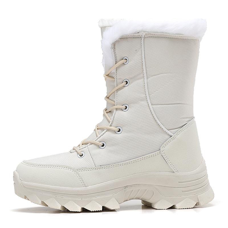 Large Size Snow Boots Women's New Winter Velvet Thickened Cold and Warm Lightweight Women's Outdoor Walking Non-slip Cotton