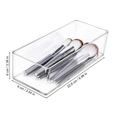 Organisateur de Maquillage Transparent pour Tiroir, Boîte de Rangement Maquillage Séparateur de Tiroir pour Coiffeuse, Comptoir, Salle de Bain, Placard de Cuisine
