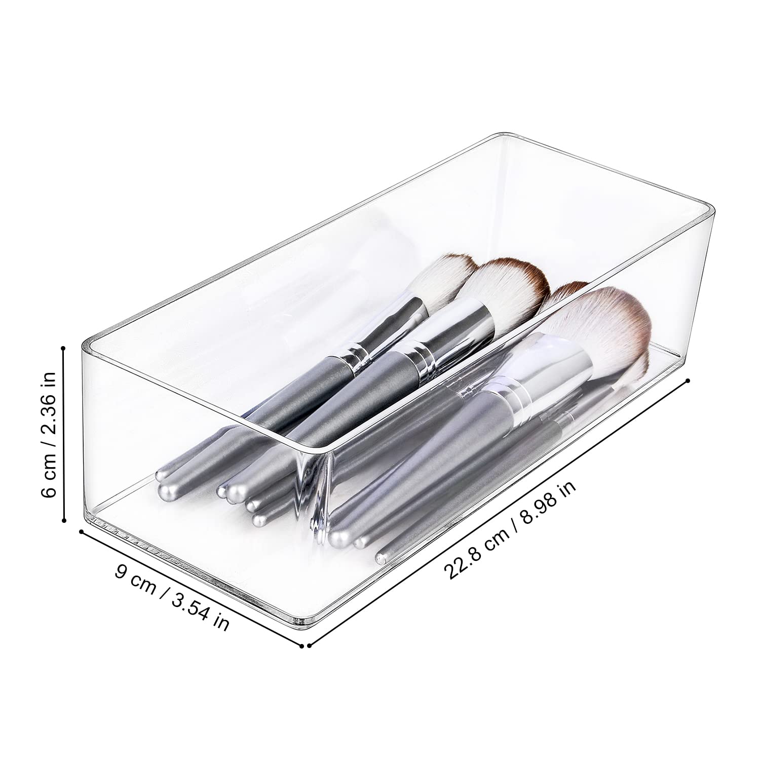 

Clear Makeup Organizer for Drawer, Makeup Storage Box Drawer Divider for Vanity, Countertop, Bathroom, Kitchen Cabinet