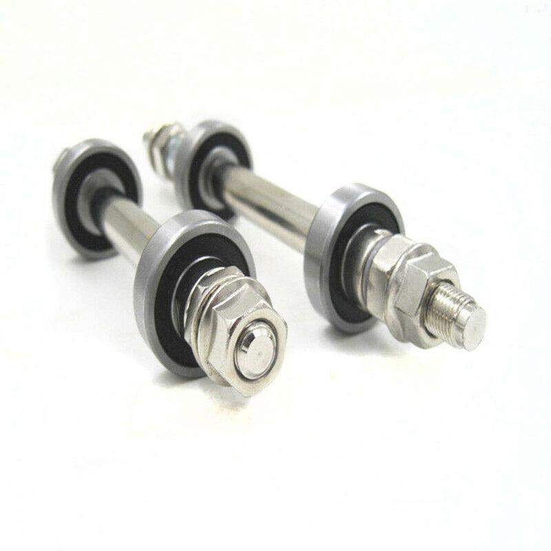 14CM 18CM Bicycle Wheel Hub Axle Front Rear 6000/6200 Bearing Solid Shaft Bicycle Axle Lever Bike Repair Tool Accessories