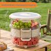 Portable Fruit and Snack Tray with Fresh-Keeping Compartments – Transparent Storage for Outings, Picnics, Camping, and Refrigerator Use