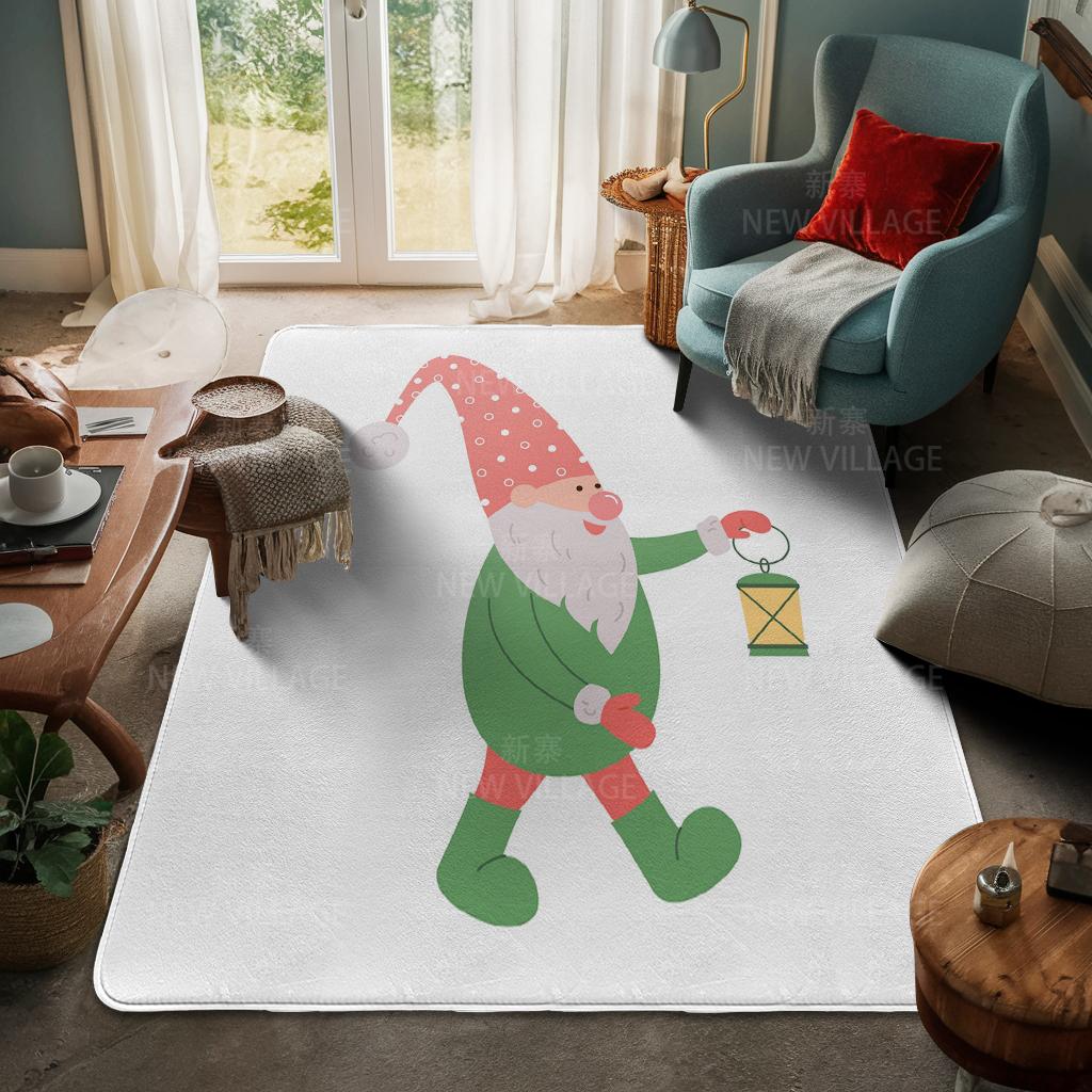 House Entrance Carpet Home Door Mat Living Room Bath Foot Bathroom Non-slip Water Absorption Rugs Bath Merry Christmas Winter