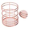 Round Hollow Chopstick Cage Multifunctional Desktop Pen Holder Organizer for Home KitchenRose Gold