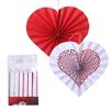 Fan Paper Decorative Flowers In Heart Shape For Romantic Valentines Day Events