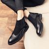 Martin boots summer thin medium and high top British leather inner height increase retro Chelsea short boots