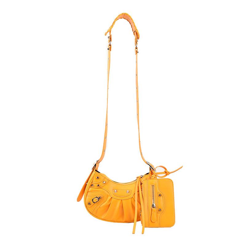 Bag women's new 2025 Korean version fashion rivet personalized armpit bag ins candy-colored one-shoulder dumpling bag