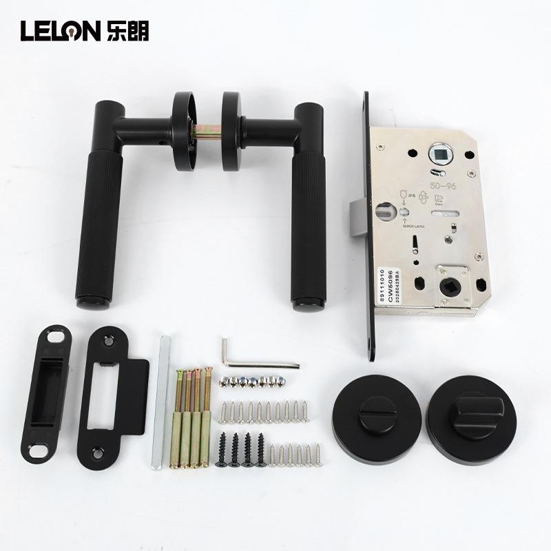 Zinc Alloy Split Handle Lock for Home, Hotel, and Bathroom Doors