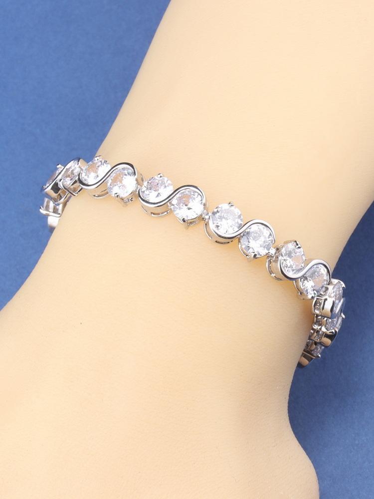 Original Feiner Schmuck & Accessoire 10-Farben Zirkon Italienisches Charm-Armband für Frauen/Mädchen Mode Geschenk