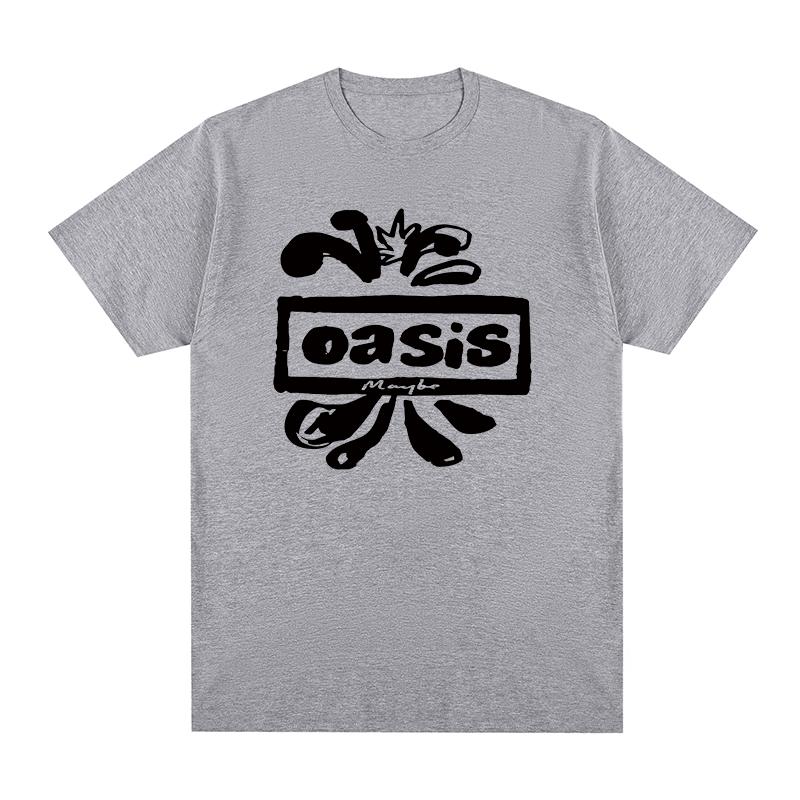 Oasi Band Logo Vintage T-shirt Rock Liam Gallagher British Music Albums Cotton Men T shirt New Tee Tshirt Womens Tops