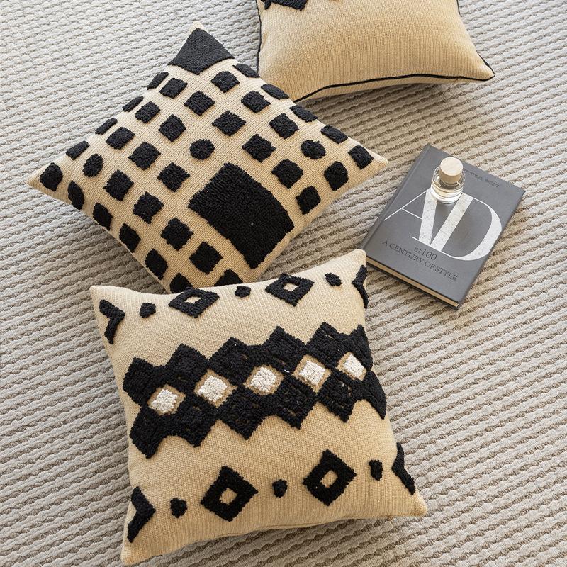 Pillow Sofa Living Room Pillow Bedside Office Car Nordic Style Jute Pillow Case Core Cushion Household