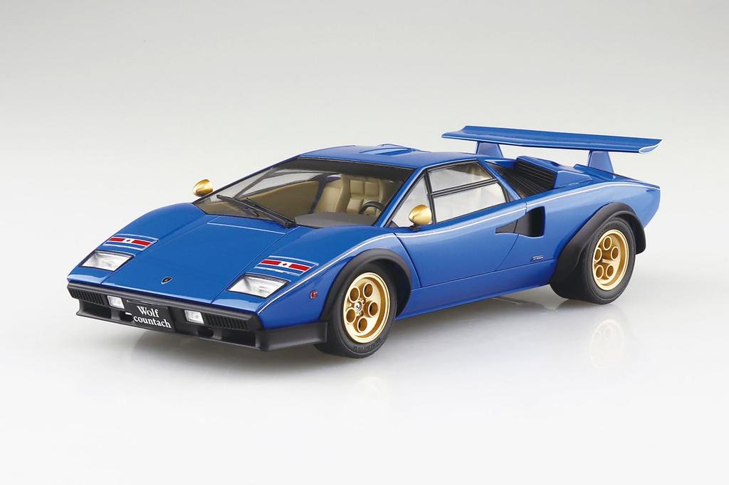 Aoshima Bunka Kyozai The Supercar 18 Wolf Countach 2 Plastic Plastic Model (AOSHIMA) No. 1/24 '76 Ver. Pre-Colored