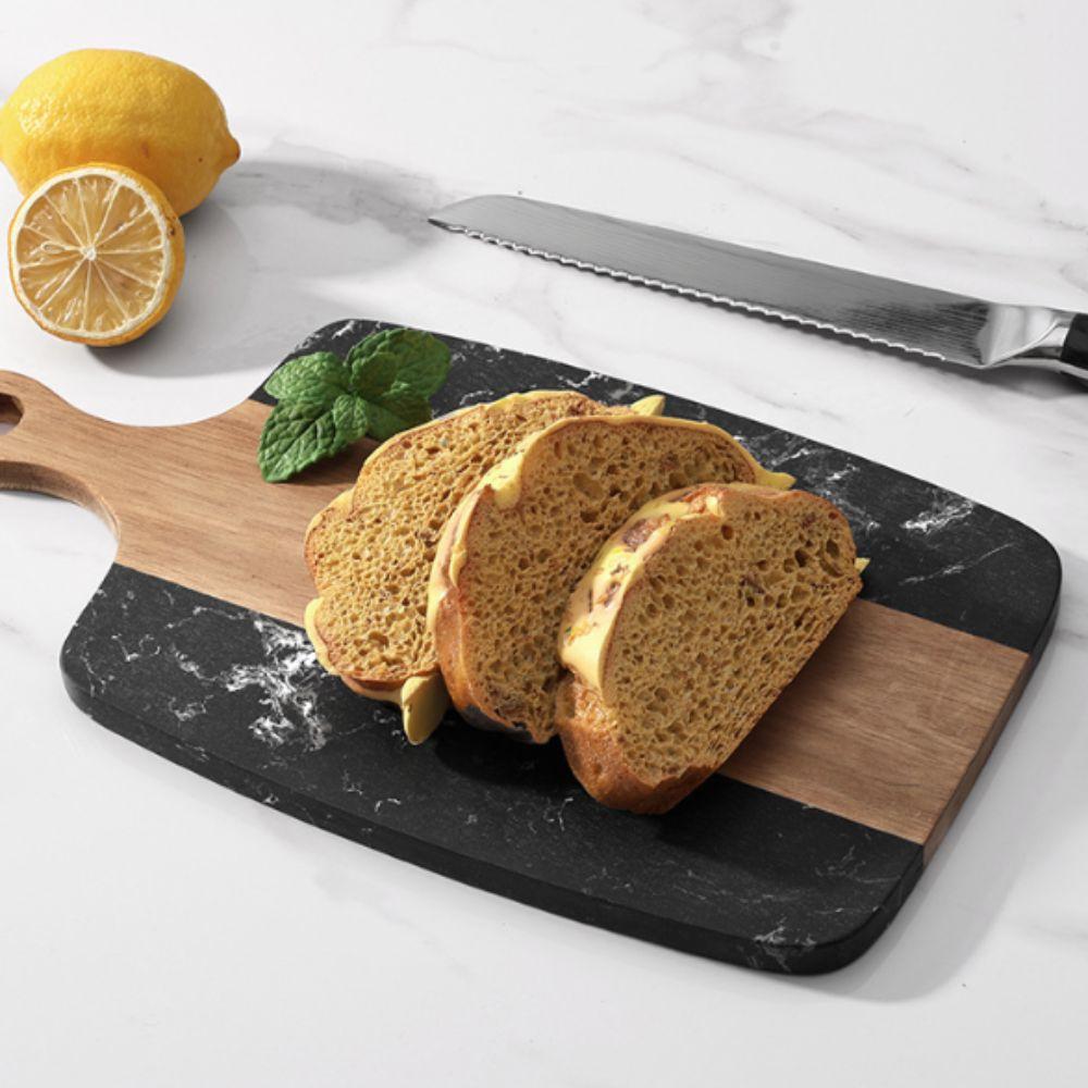Double Side Use Marble Wood Cutting Boards Mold-resistant Cheese Board Preparing The Ingredients