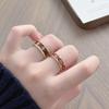 Angola Red Drop Oil Transfer White Opening Ring Retro Women'S Niche High-End Sense Light Luxury Temperament Ring