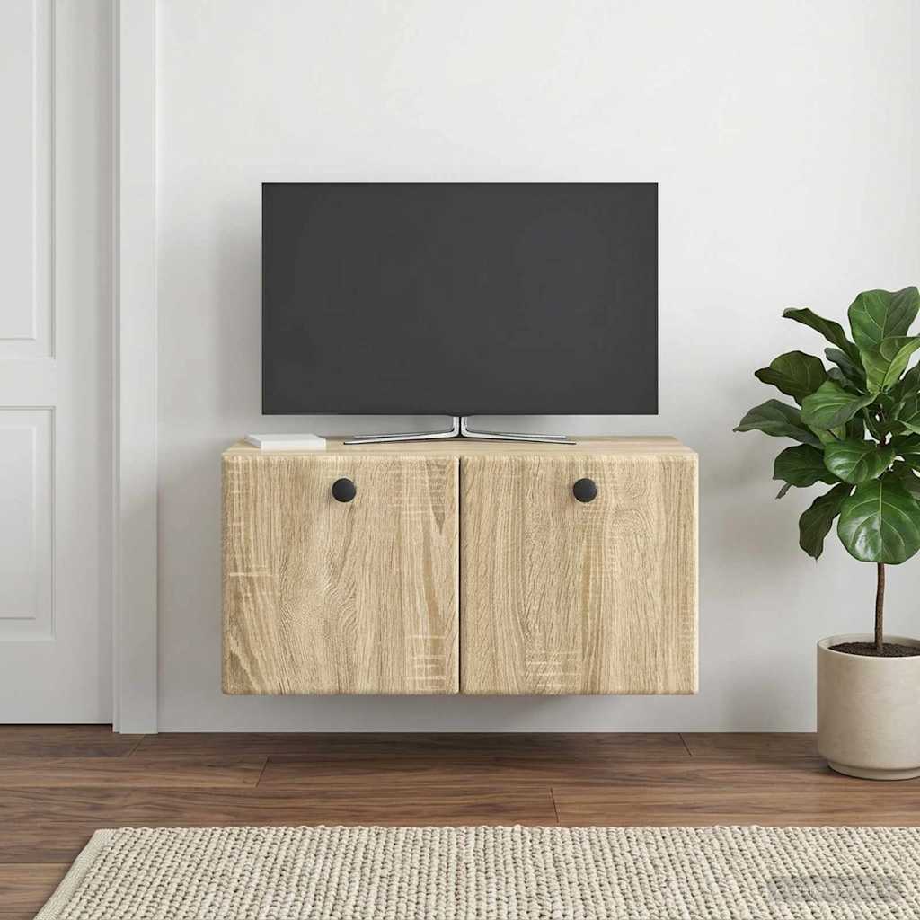 Wall Mounted TV Cabinet 59.5 x 31 x 30 cm Sonoma Oak