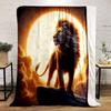 Majestic Lion At Sunrise Print Blanket Soft and Cozy Perfect for the Living Room Bed Sofa or a Nap,gift