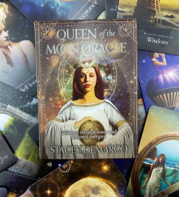 Reine de la Lune Carte Oracle Jeu de Société Complet Anglais Fête 44 Cartes Jeu de Cartes Tarot