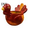 Holiday Party Table Accents Hand-painted Resin Turkey Ornament for Thanksgiving, Autumn Harvest Desktop Storage Flower Pots Indoor Plants Organizer,