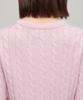 MUSINSA STANDARD WOMAN Women'S Angora Blend Cable Crew Neck Knit [Pink]