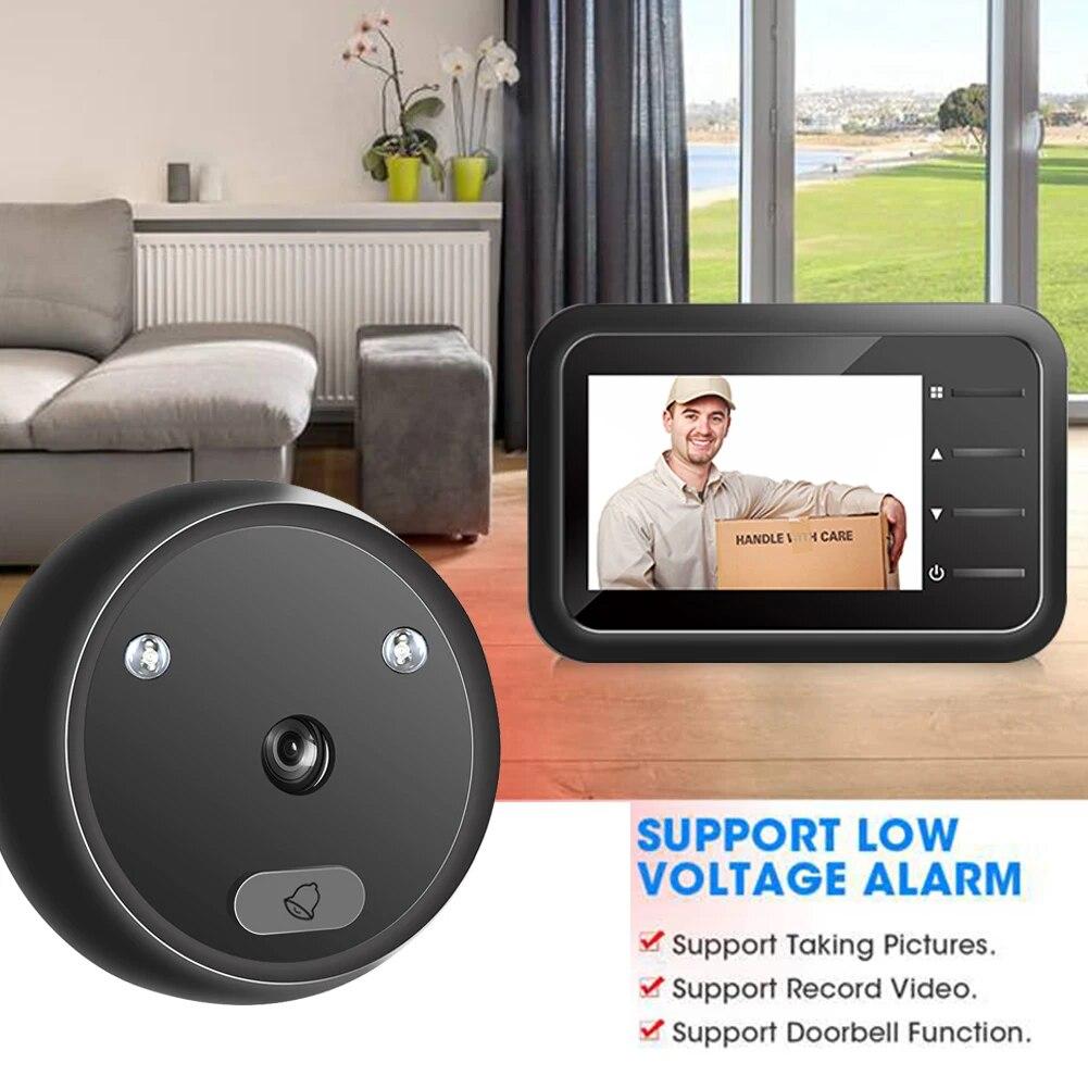 Smart Digital Peephole Viewer Doorbell 2.4 Inch Screen IR Night Vision Electronic Door Eye Camera Door Bell Indoor Monitor