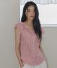 Seuteulaipeumagalin Silhouette Puff Shirred Lace Blouse Red