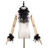 Lace Court Ruff Collar Vintage Baroque Neck Wrap Gothic Frilled Fake Collar Detachable Renaissance Cosplay Neck Accessory