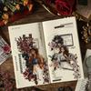 1pack/15Pcs Vintage Dark Floral Sticker Pack Gothic Rose PET Material Journal Guka DIY Decor Decals