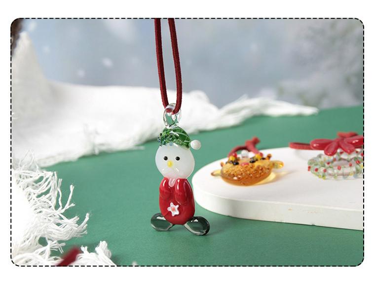 Zibo Glass Christmas Tree Ornaments: Wreaths, Berry Decorations, Gingerbread Men, and Car Accessories. Perfect for Small Christmas Gifts.