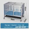 Large Stainless Steel Folding Dog Cage for Samoyed, Labrador, and Medium Dogs
