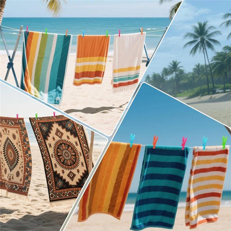 2025 Trend Légáteresztő háló ruhacsipeszekhez, zoknicsipeszekkel - 60 darabos csomag ruhacsipeszekhez csipesztartó kosárral akasztókosárhoz