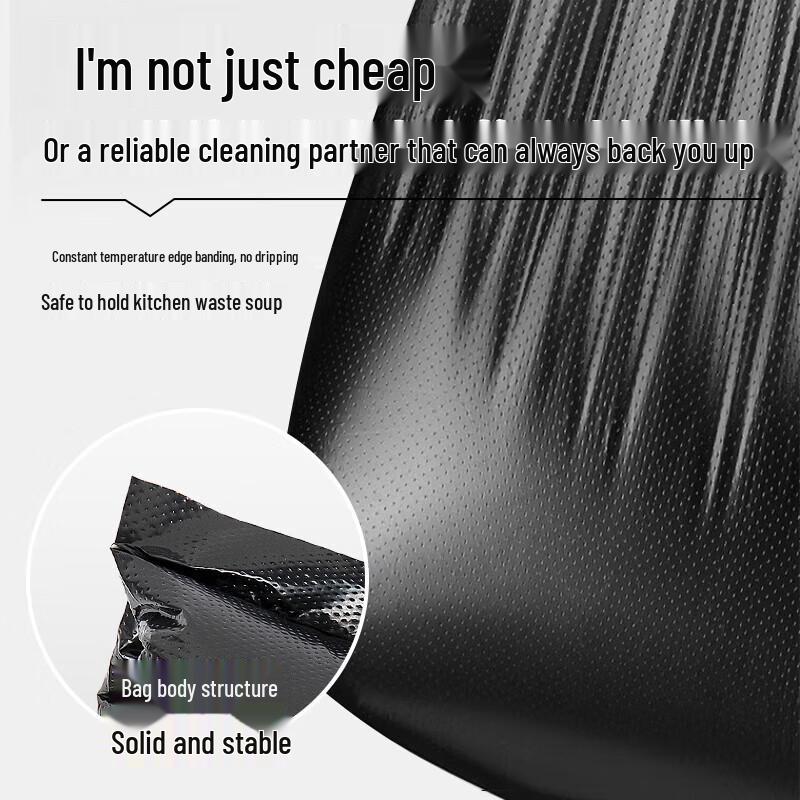 Mengdong 100x120cm Extra-Große Schwarze Flachboden-Müllsäcke, 50 Stück