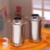 1Pcs Miniature Home Scene Props 1:12 Dollhouse Mini Retro Alloy Milk Pot Model Kitchen Milk Can Bucket Diy Accessories