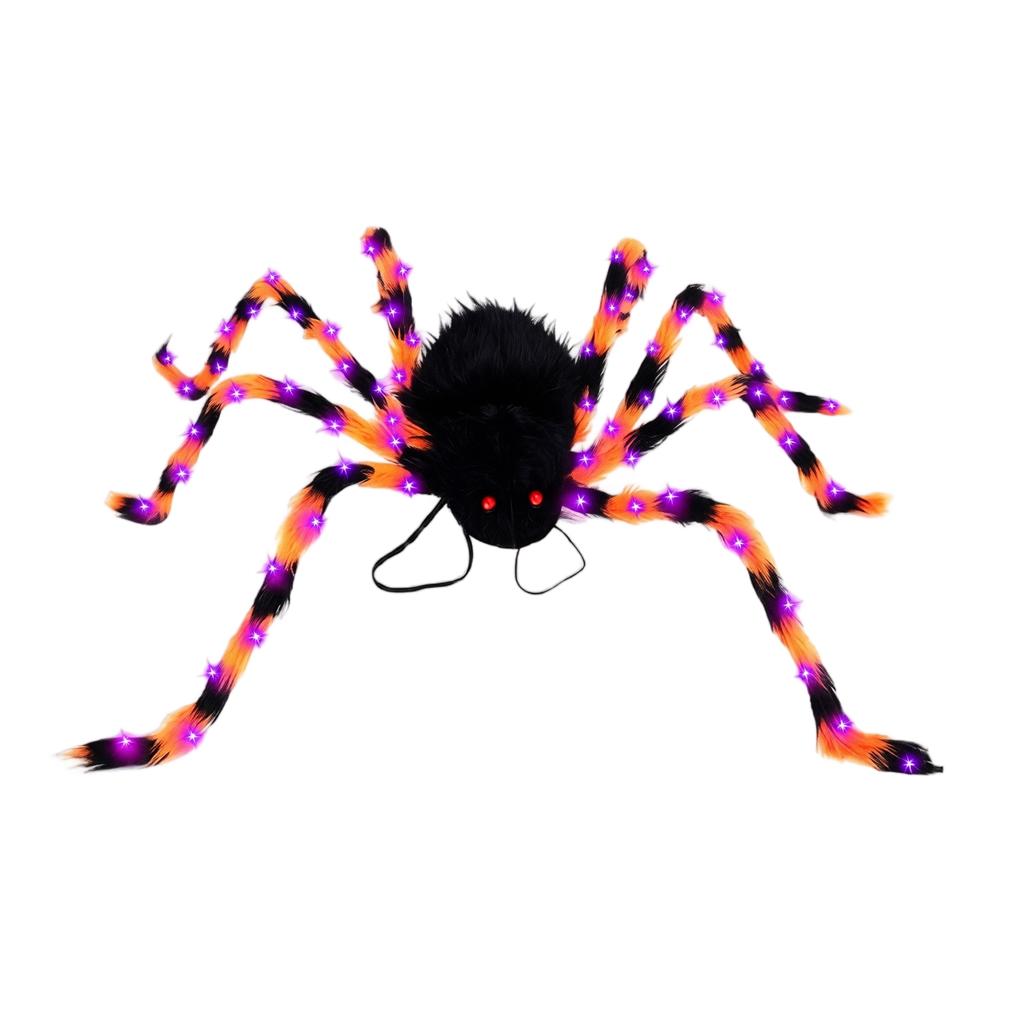 Halloween Plush Backpack with Light-Up Eyes, Candy Bag for Kids and Adults