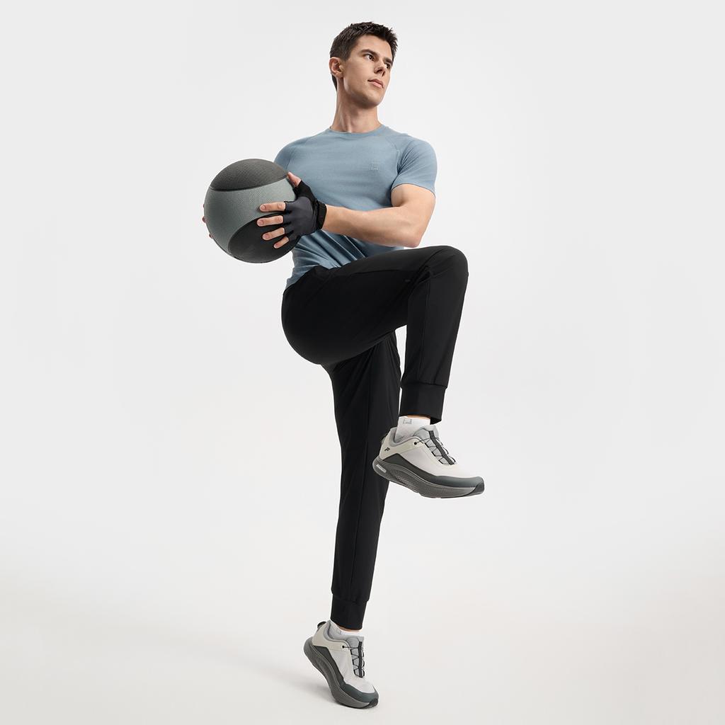 Fila Fitness Fashion Simple Sports Casual Versatile Cool Breathable Stretch Round Neck Short Sleeve T-Shirt Men Tops Navy-Blue A11M531105FLB