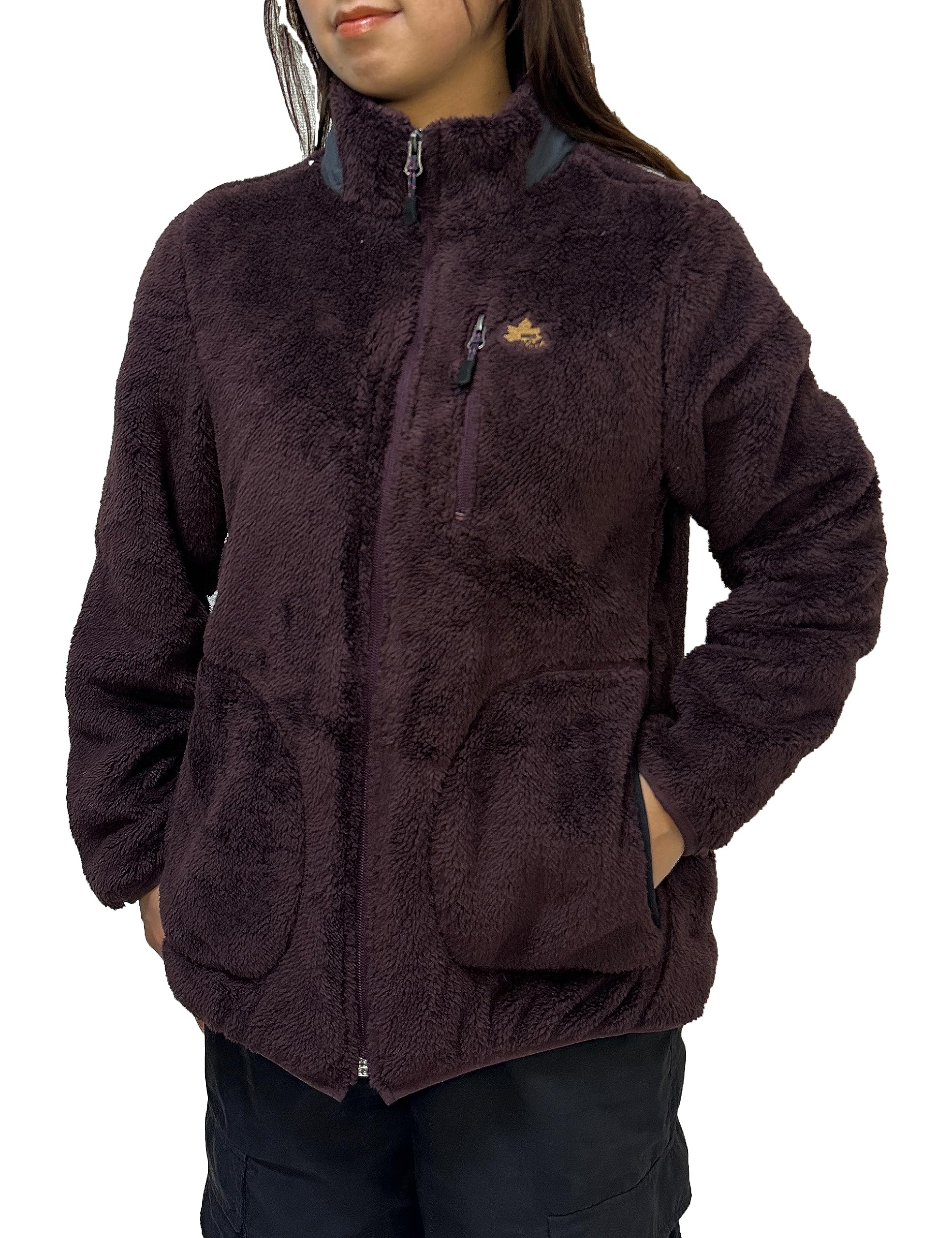

Logo Spark Women s Lined Shaggy Boa Jacket, Sizes M, L, and LL (L, 07 Wine)