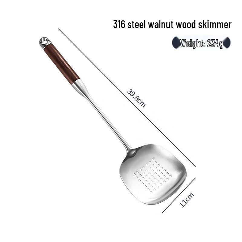

ZISIZ 316 Stainless Steel & Walnut Wood Kitchen Utensils