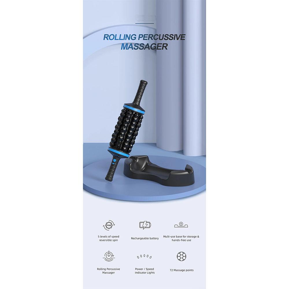 Massageador Corporal de Rolo Sem Fio Relaxamento Muscular e Fascial Vibradores Exercício de Fitness em Casa Relaxamento Abdominal e das Pernas Alívio da Dor