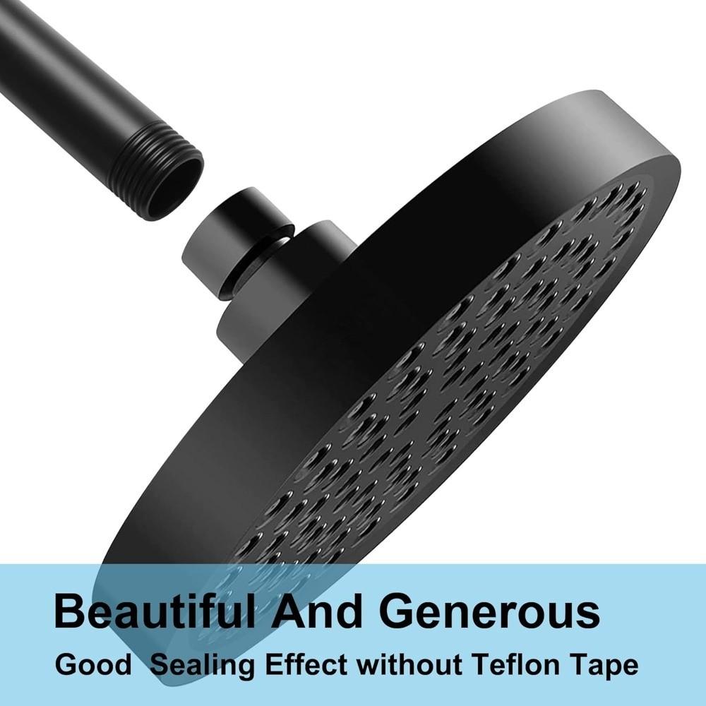 10cm Ceiling Shower Arm with Flange Ceiling Mount Shower Wall Pipe Rainfall Straight Shower Ceiling Rod Faucet Replacement