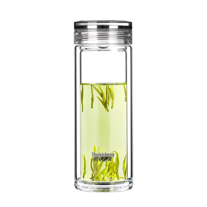 Shui Yisheng Double-Layer Insulated Glass Tea Cup