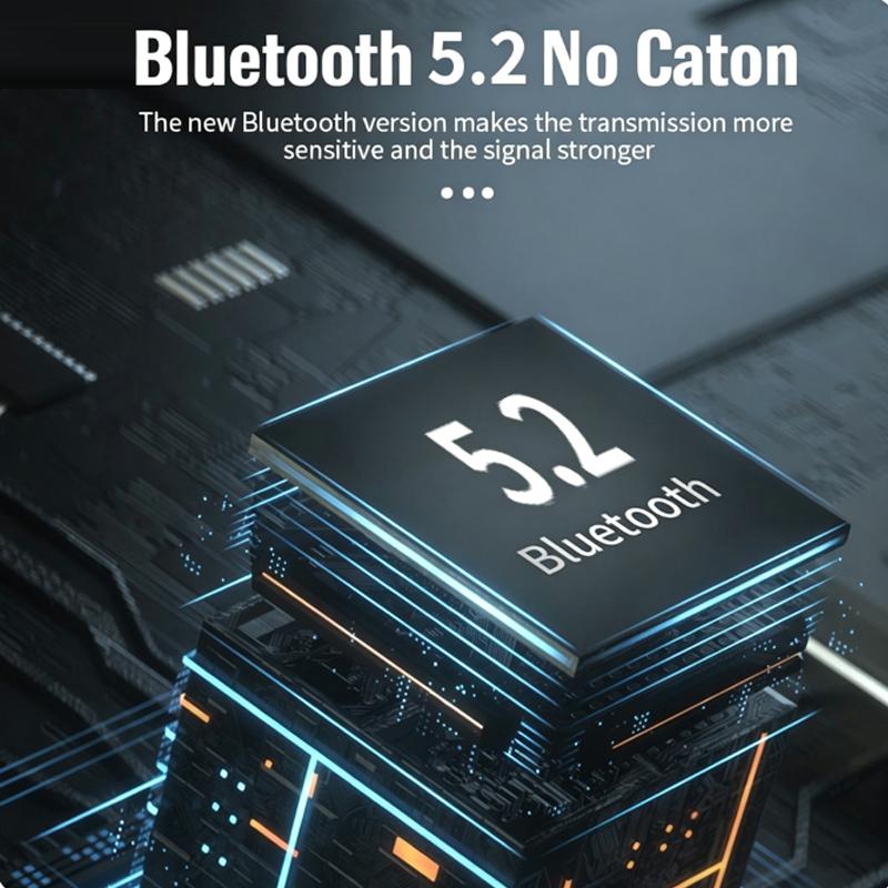 Bluetooth 5.2 Audio Receiver 3.5mm AUX RCA Dual Output Interface Hifi Stereo Music Wireless Audio Adapter for TV PC Car Kit Speaker